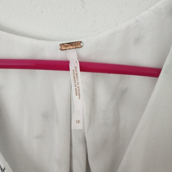 Free People Printed Retro Midi Dress Size 10 - Picture 15 of 16